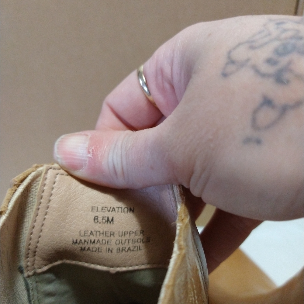 Matisse Tan Elevation Leather Stacked Heel Booties - Picture 11 of 14